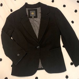 Outback Red by The Limited Black 3/4 Sleeve Blazer